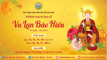 THÔNG BẠCH ĐẠI LỄ VU LAN BÁO HIẾU NĂM 2024 - CHÙA KHAI NGUYÊN