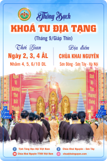 THÔNG BẠCH KHÓA TU ĐỊA TẠNG THÁNG 09 - GIÁP THÌN